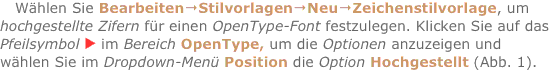 Wählen Sie Bearbeiten?Stilvorlagen?Neu?Zeichenstilvorlage, um 