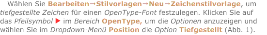 Wählen Sie Bearbeiten?Stilvorlagen?Neu?Zeichenstilvorlage, um 