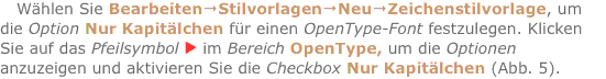 Wählen Sie Bearbeiten?Stilvorlagen?Neu?Zeichenstilvorlage, um 