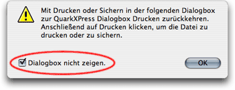 Screenshot - QXP-Programm-Vorgaben - Anzeigen - Warnmeldung