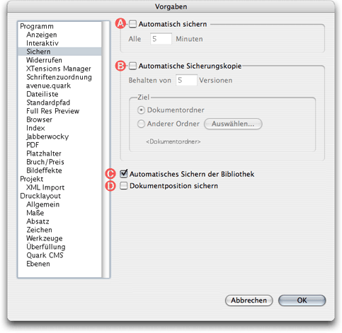 Screenshot - QXP-Programm-Vorgaben - Sichern