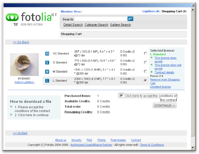 Screenshot - Fotolia XT