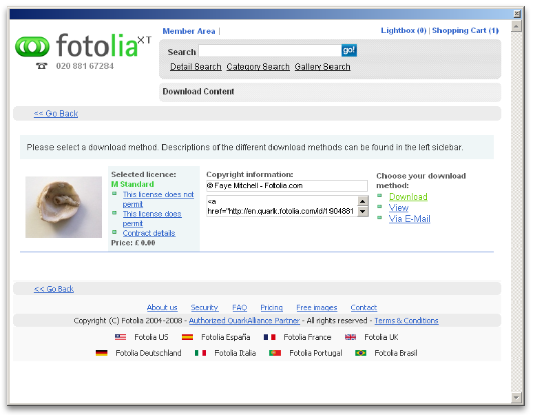 Screenshot - Fotolia XT