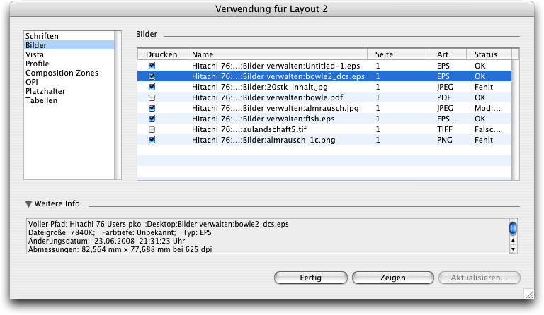 Screenshot – Verwendung