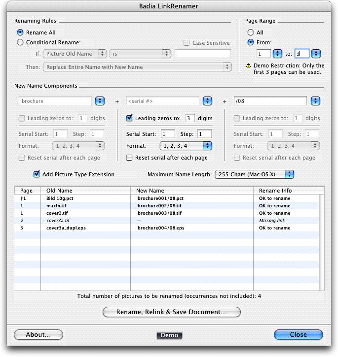 Screenshot - LinkRenamer