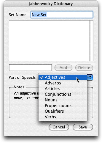 Screenshot – Jabberwocky Dictionary