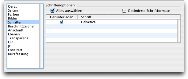 Screenshot – QuarkXPress Drucken QuarkXPress