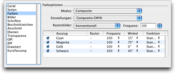 Screenshot – QuarkXPress Drucken QuarkXPress