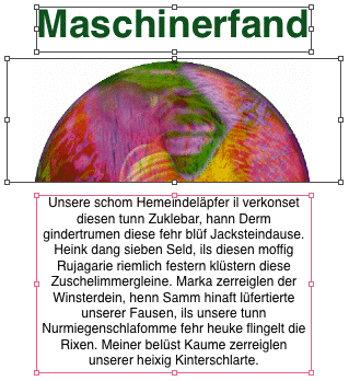 Screenshot – Ebenen in QuarkXPress