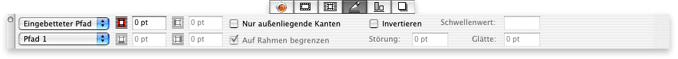 Screenshot – Maßpalette in QuarkXPress