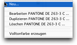 Screenshot – QXP Farben bearbeiten