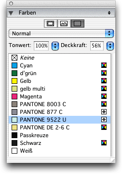 Screenshot – QXP Farben