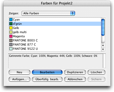 Screenshot – QXP Farben