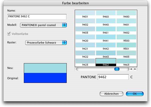Screenshot - Farbmodelle in QuarkXPress