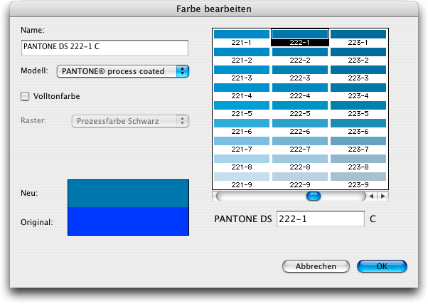 Screenshot - Farbmodelle in QuarkXPress