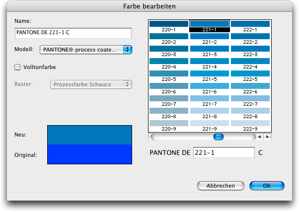 Screenshot - Farbmodelle in QuarkXPress