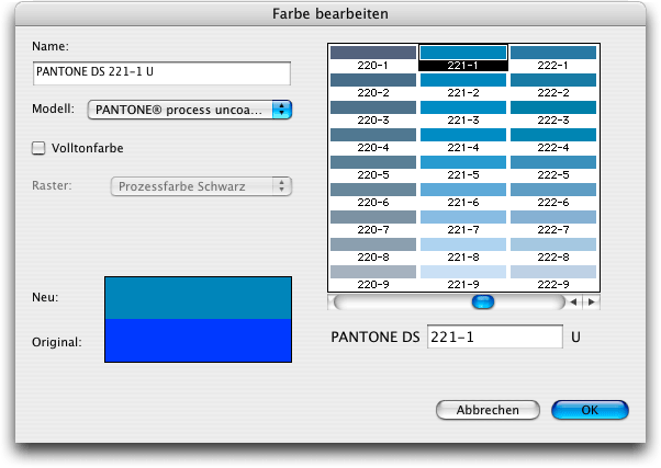 Screenshot - Farbmodelle in QuarkXPress