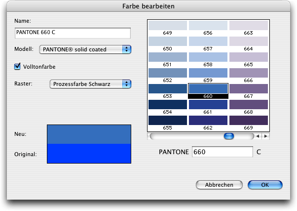 Screenshot - Farbmodelle in QuarkXPress