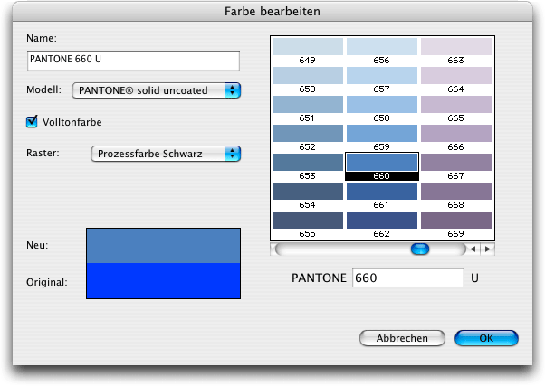 Screenshot - Farbmodelle in QuarkXPress