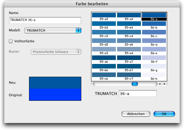 Screenshot - Farbmodelle in QuarkXPress