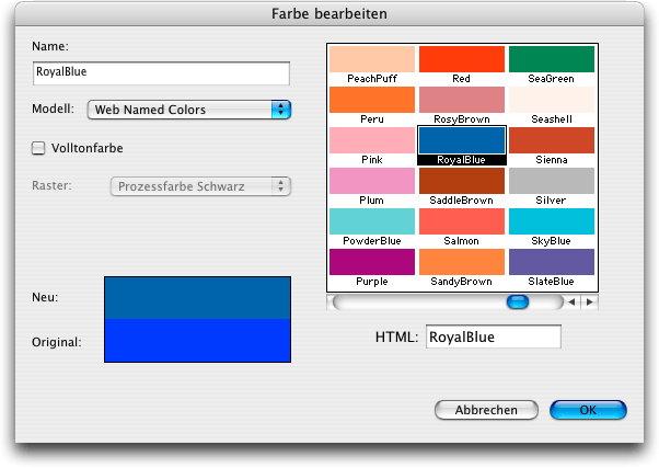 Screenshot - Farbmodelle in QuarkXPress