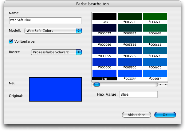 Screenshot - Farbmodelle in QuarkXPress