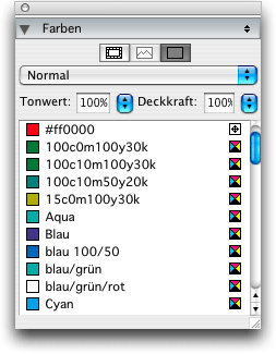 Screenshot - Farbmodelle in QuarkXPress