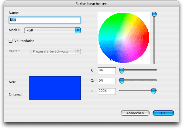 Screenshot - Farbmodelle in QuarkXPress