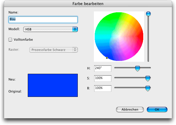 Screenshot - Farbmodelle in QuarkXPress