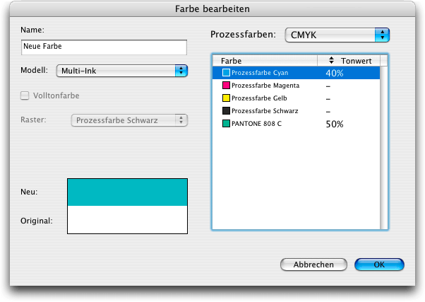 Screenshot - Farbmodelle in QuarkXPress