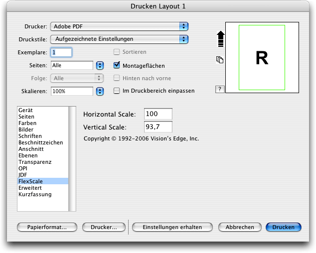 Screenshot – FlexScale