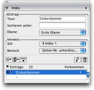 Screenshot - Index in QuarkXPress