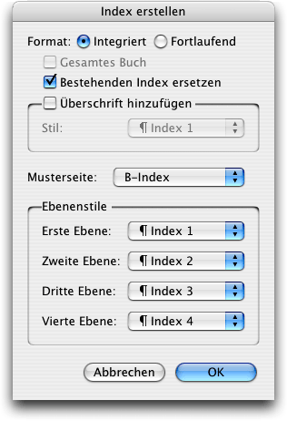 Screenshot - Index in QuarkXPress
