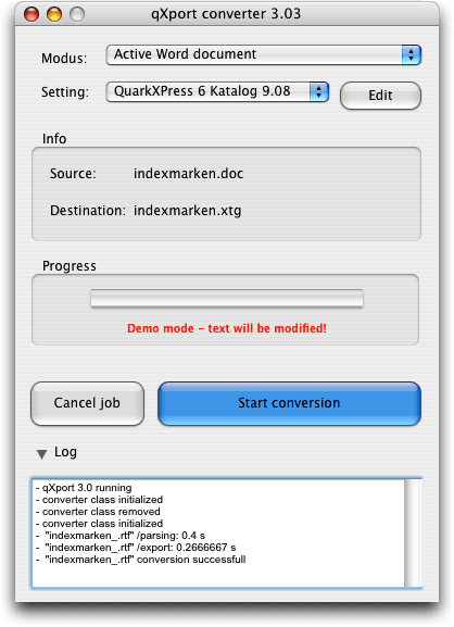 Screenshot - qXport 3
