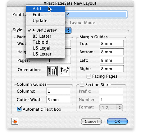 Screenshot – XPert PageSets