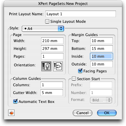 Screenshot – XPert PageSet