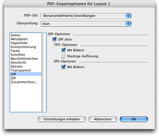 Screenshot – QuarkXPress OPI