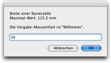 Screenshot – Apple-Script Zellengrösse