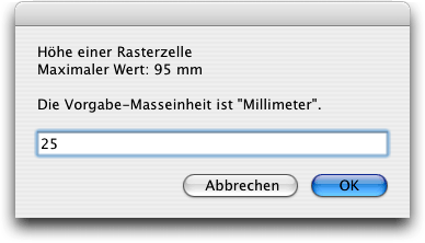 Screenshot – Apple-Script Zellengrösse