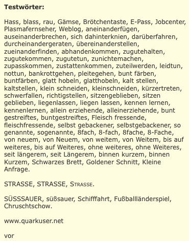 Screenshot - Rechtschreibprüfung in QXP