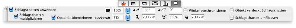 Screenshot – Schatten in QuarkXPress