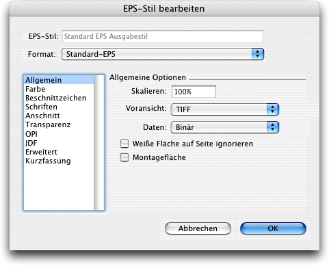 Screenshot – Seiten als EPS sichern