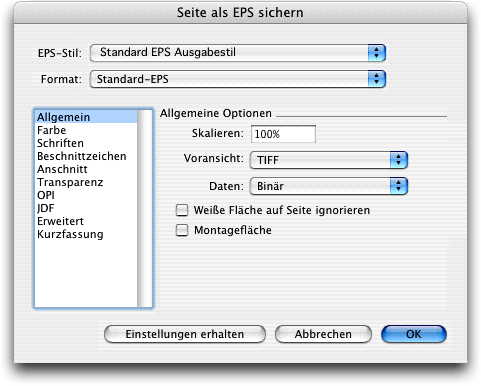Screenshot – Seiten als EPS sichern