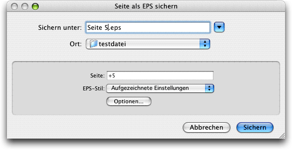 Screenshot – Seiten als EPS sichern