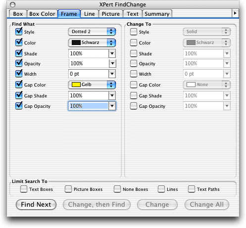 Screenshot – FindChanges