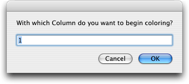 Screenshot – Row or Column Color