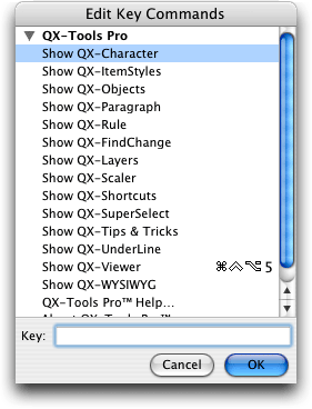 Screenshot – QX-EditKeyCommands