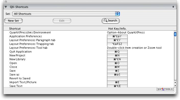 Screenshot – QX-Shortcuts