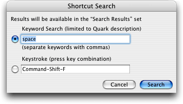 Screenshot – QX-Shortcuts