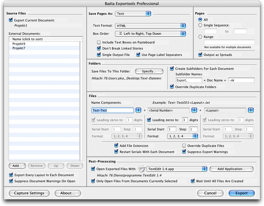 Screenshot - Exportools Professional